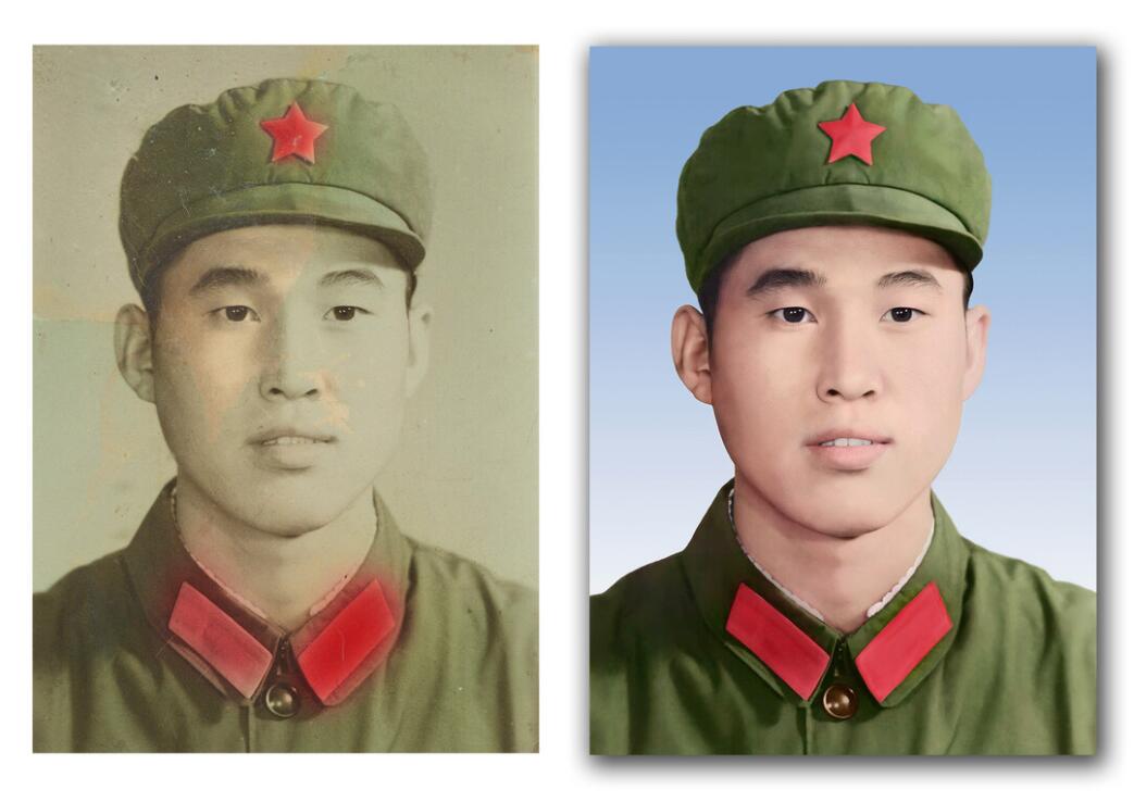 大岭山镇破损照片修复-18